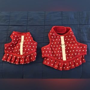 Adorable Red Polka Dots Dog Harness